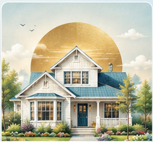 Welcoming home illustration